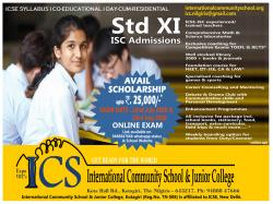 ICS ISC Class XI Entrance Exam ICS ISC Class XI Entrance Exam